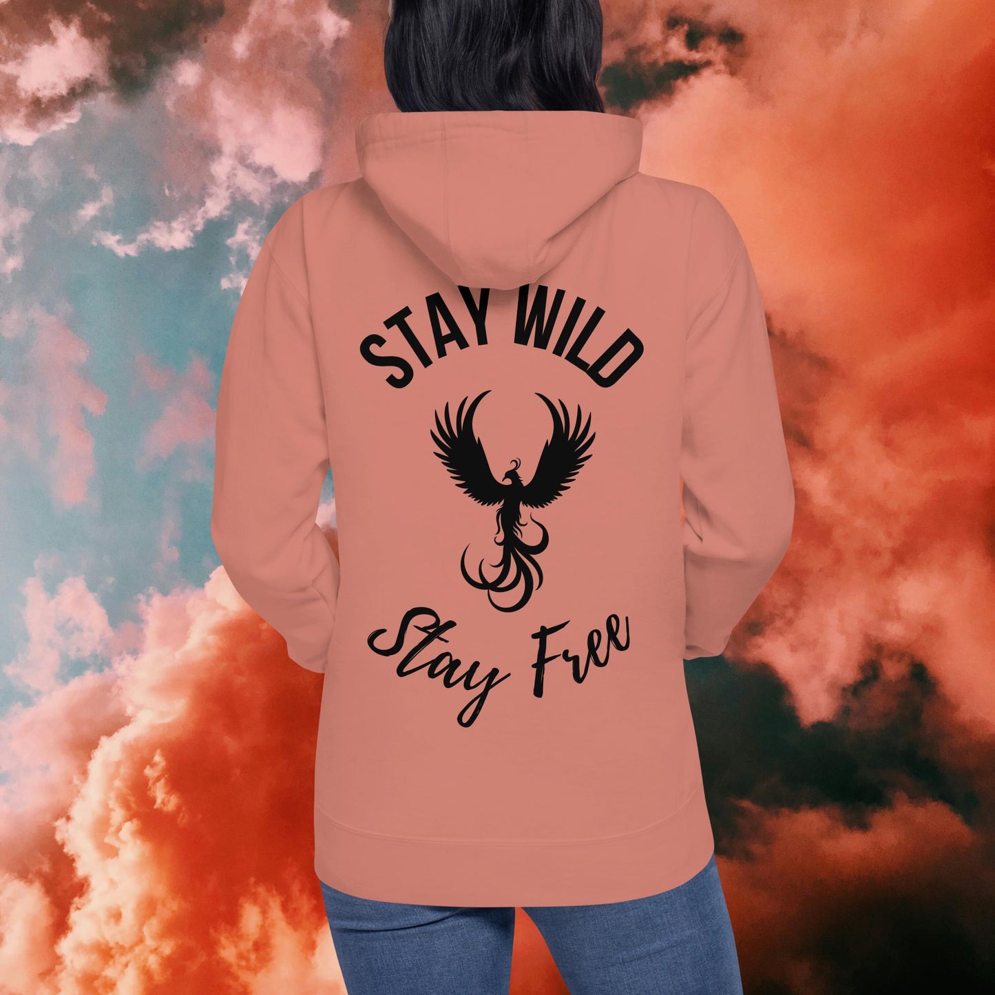 Stay Wild Stay Free Unisex Hoodie – Adventure Motivational Quote
