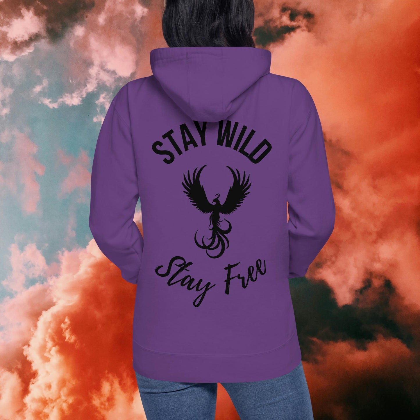 Stay Wild Stay Free Unisex Hoodie – Adventure Motivational Quote