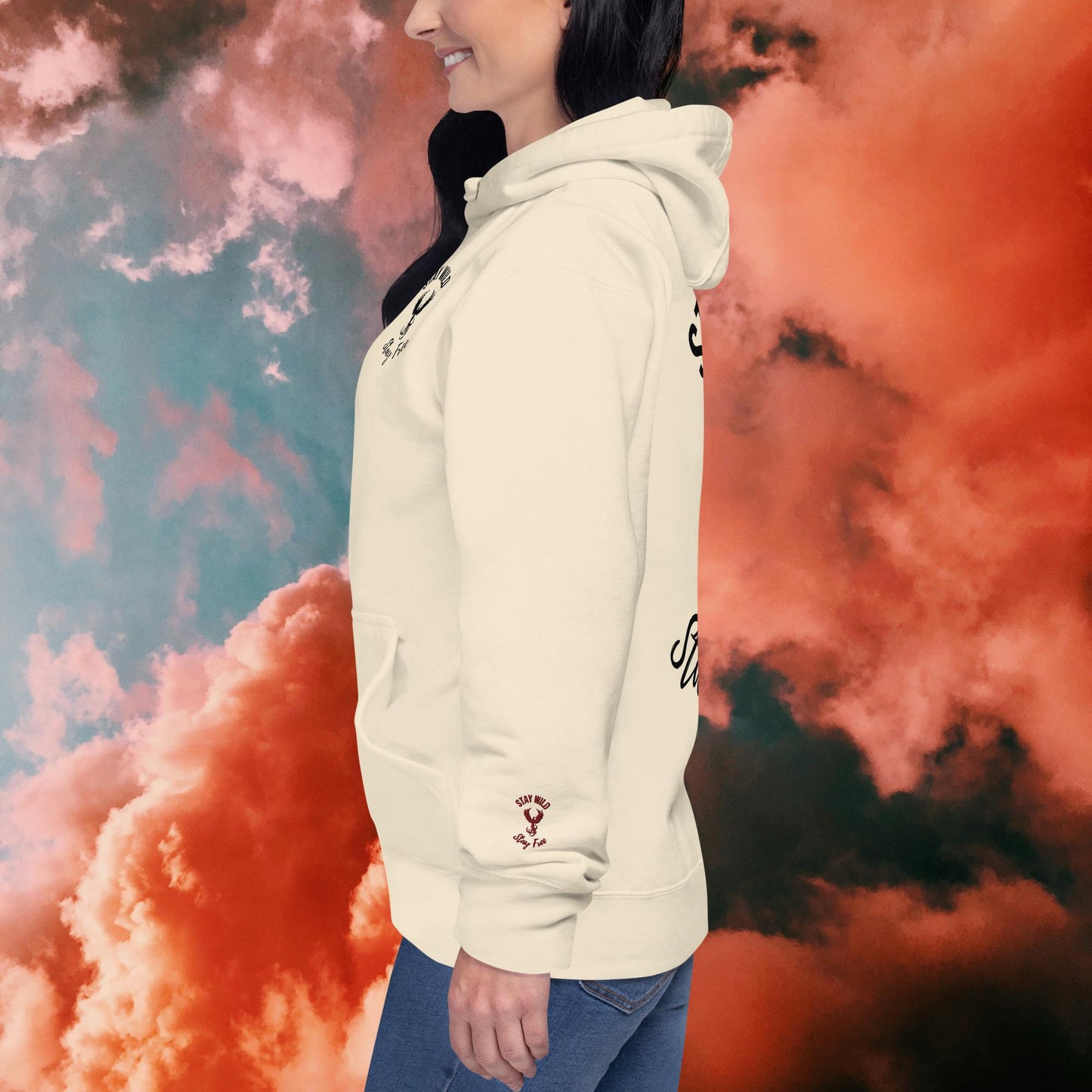 Stay Wild Stay Free Unisex Hoodie – Adventure Motivational Quote