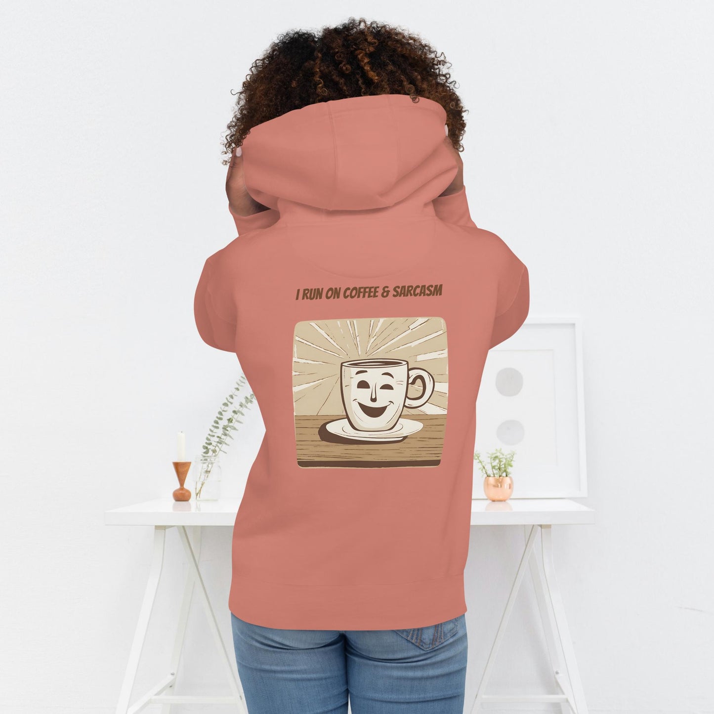 Caffeine & Sarcasm Hoodie – Funny Barista Coffee Sweatshirt