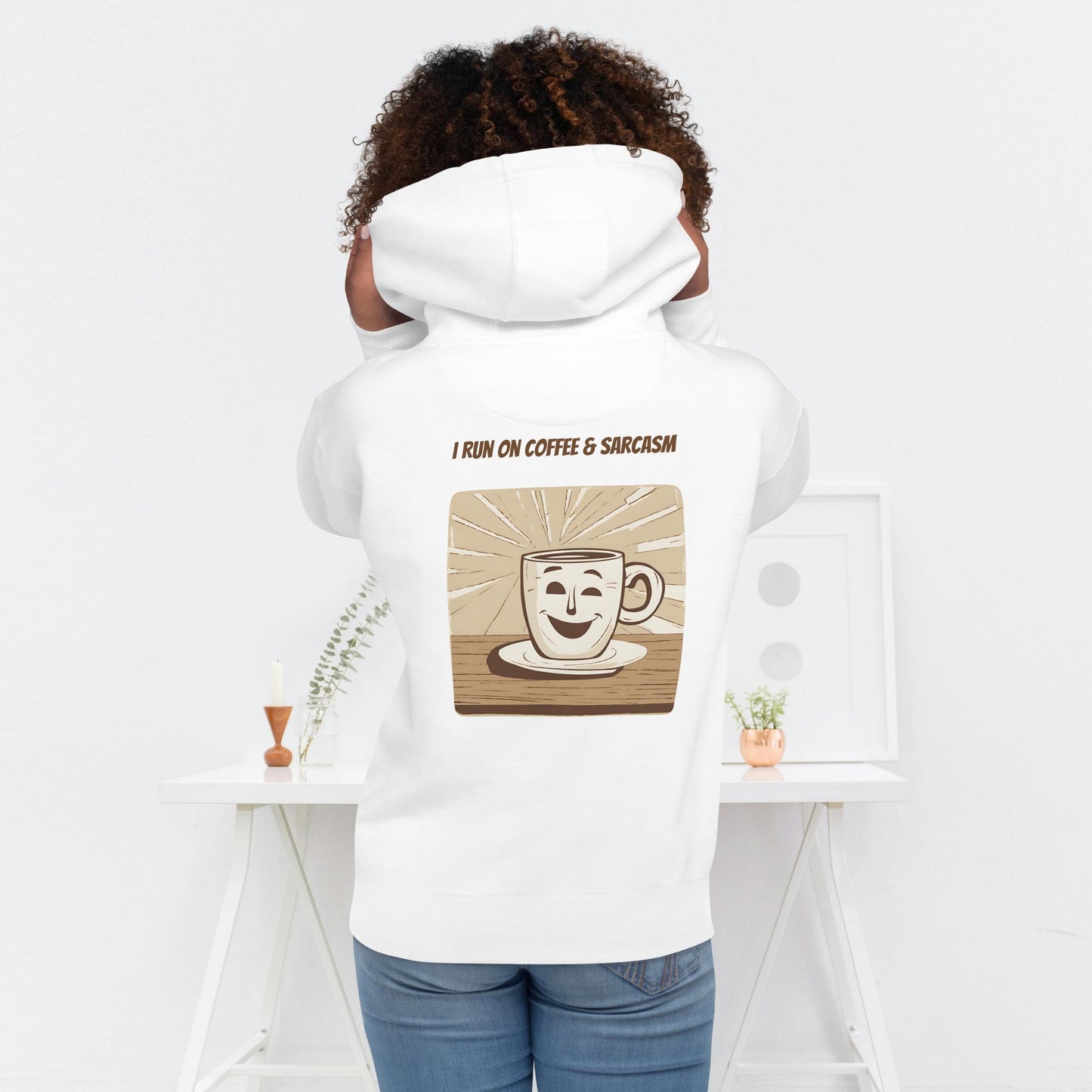 Caffeine & Sarcasm Hoodie – Funny Barista Coffee Sweatshirt