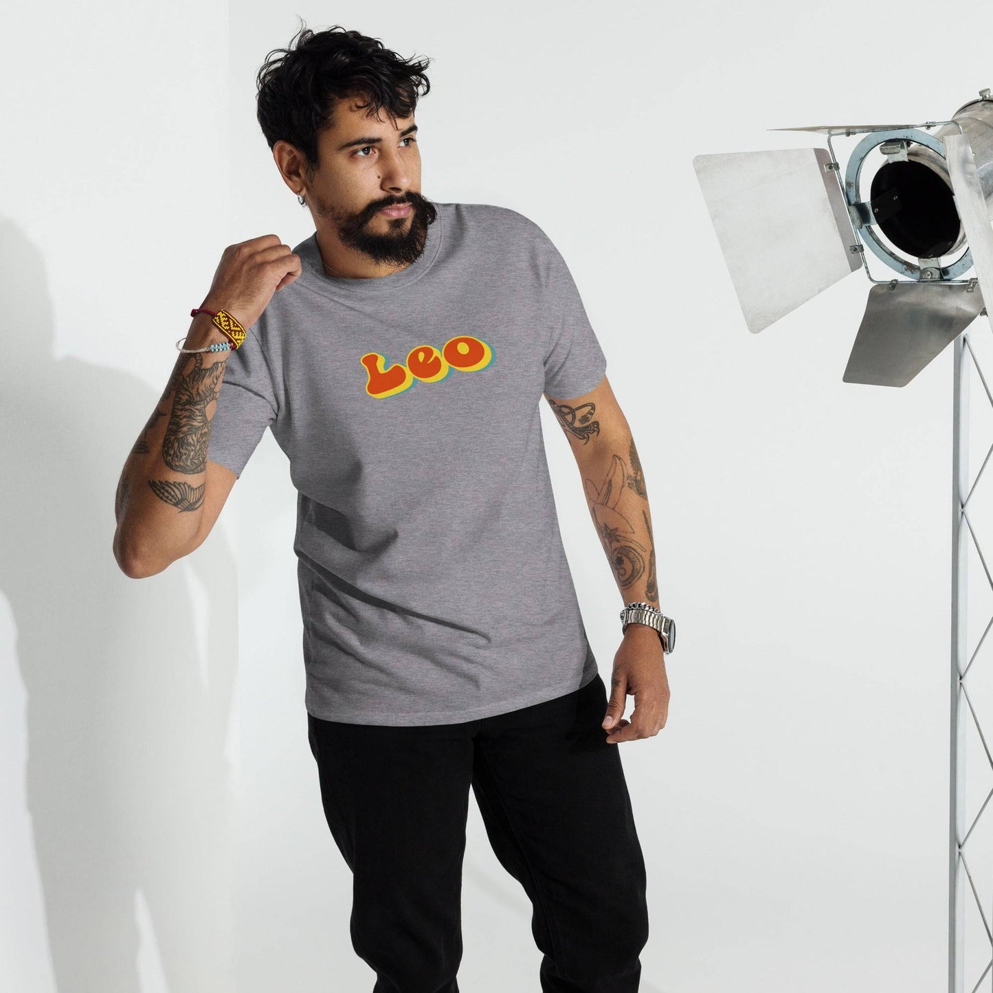 Leo Zodiac Astrology Men's Premium Heavyweight T-Shirt