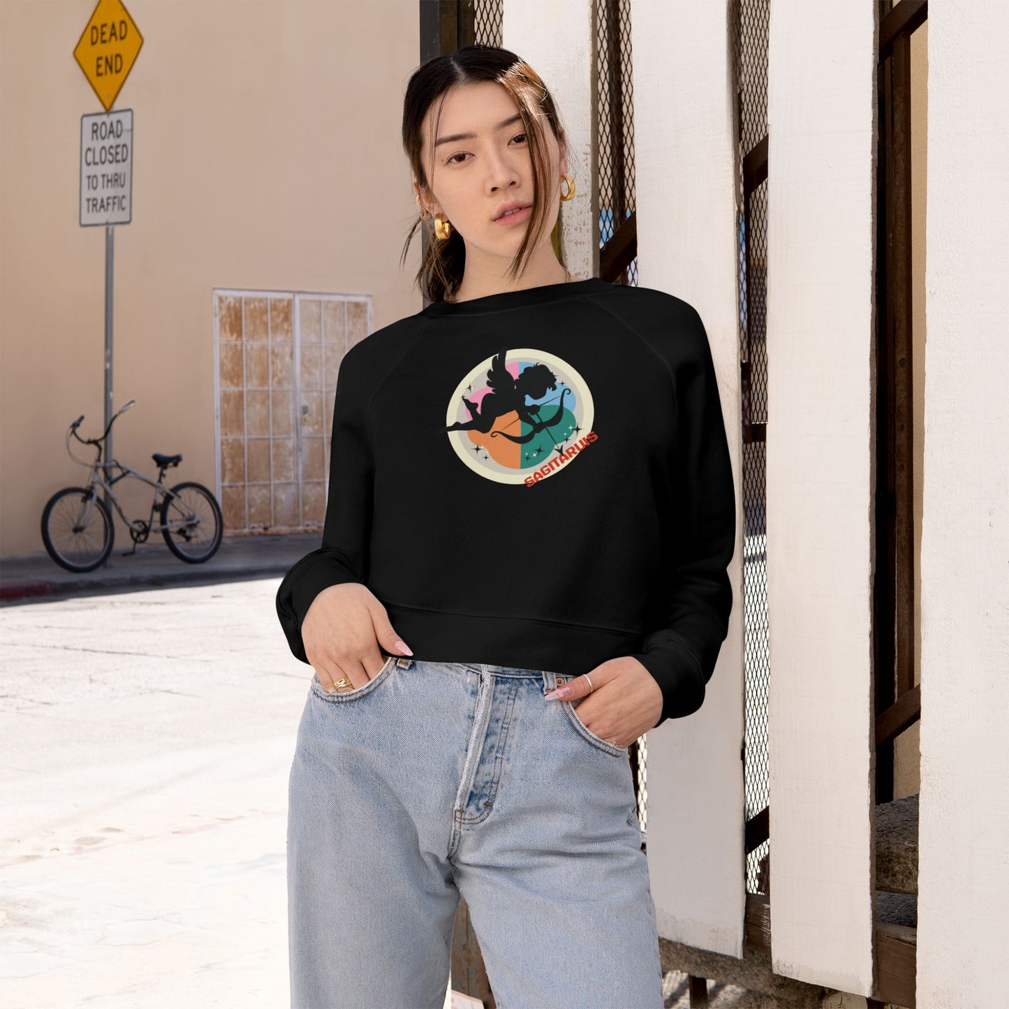 Sagittarius Cosmic Cropped Sweatshirt - Kaya Blinchi