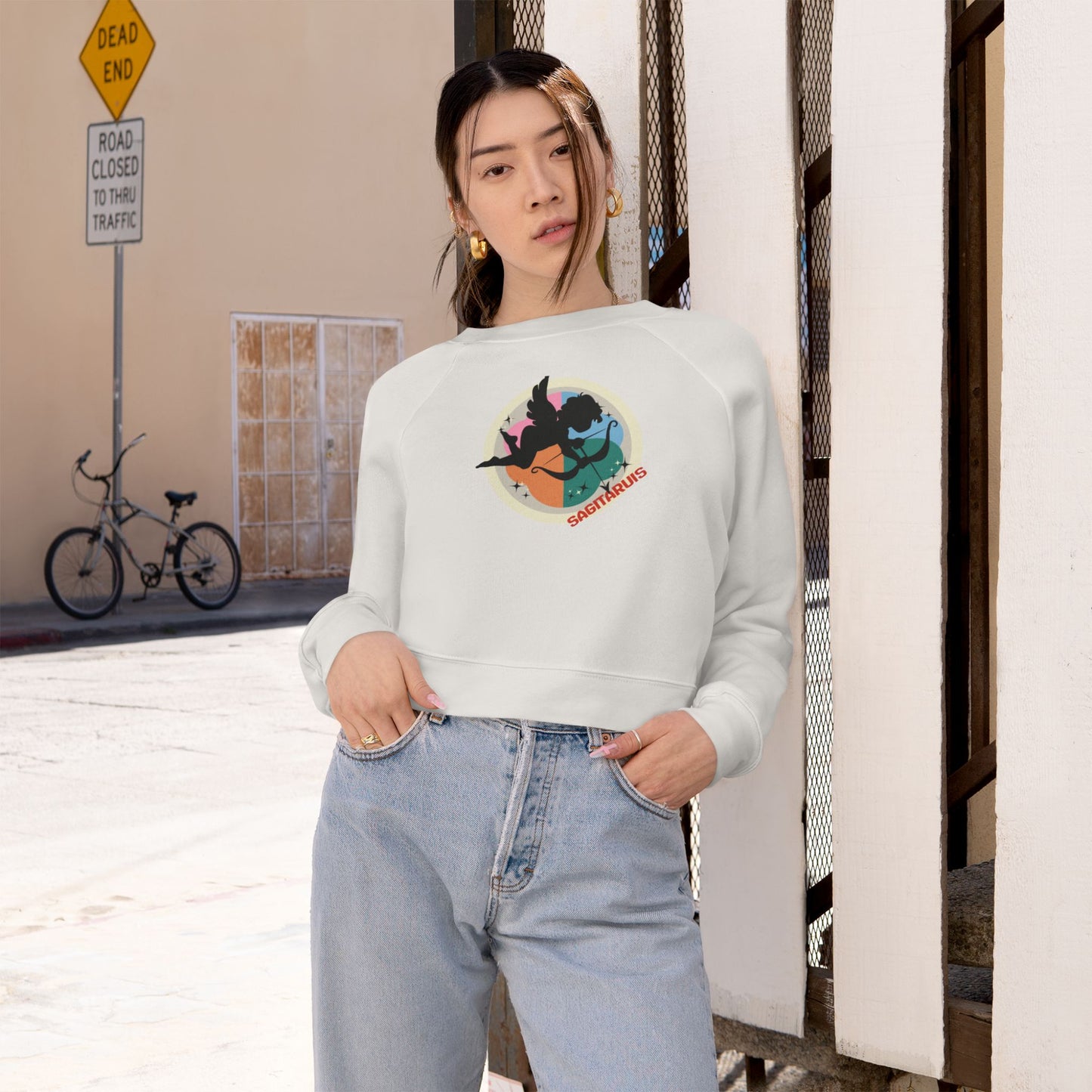 Sagittarius Cosmic Cropped Sweatshirt - Kaya Blinchi