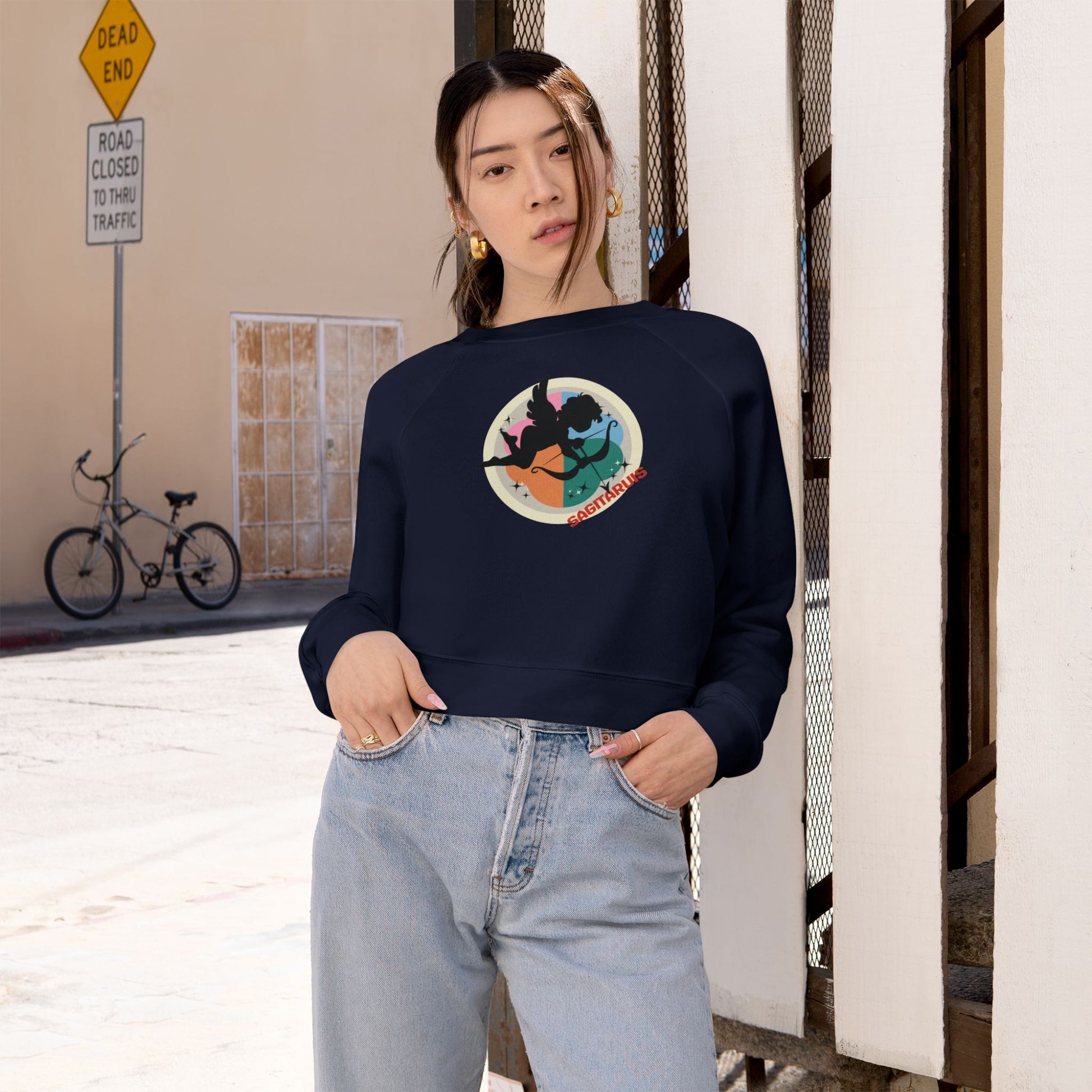 Sagittarius Cosmic Cropped Sweatshirt - Kaya Blinchi