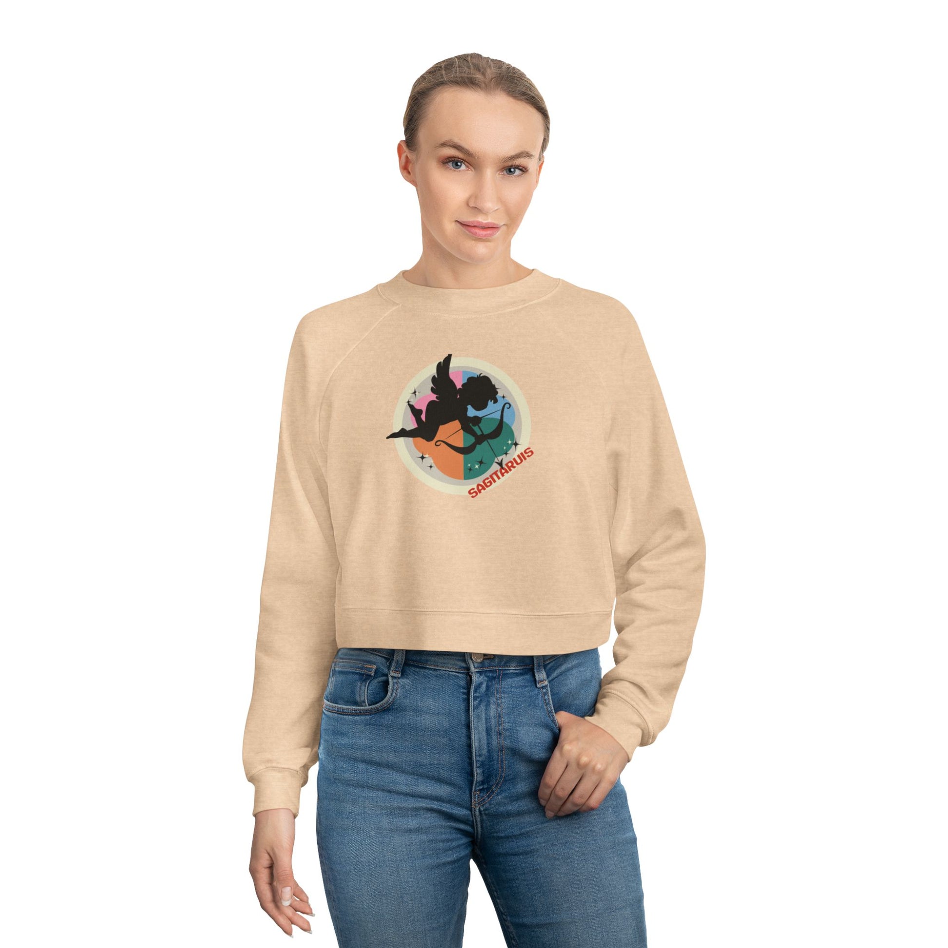 Sagittarius Cosmic Cropped Sweatshirt - Kaya Blinchi